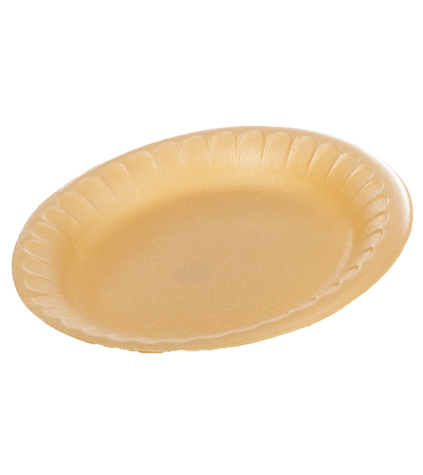 צלחת קלקר 7 חד פעמית בצבע קרם